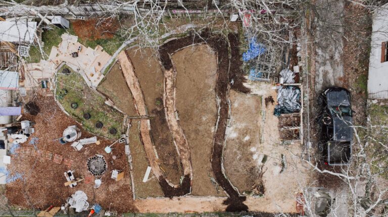 An inviting home-and-garden scene showing permaculture design made easy setup beginners.