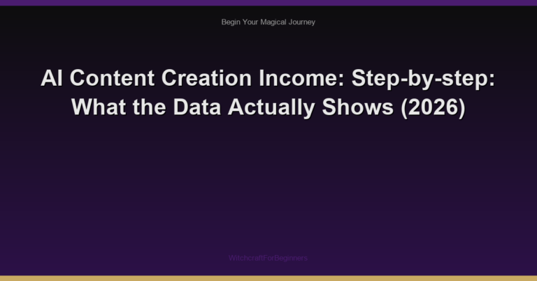 AI Content Creation Income: Step-by-step: What the Data Actually Shows (2026)