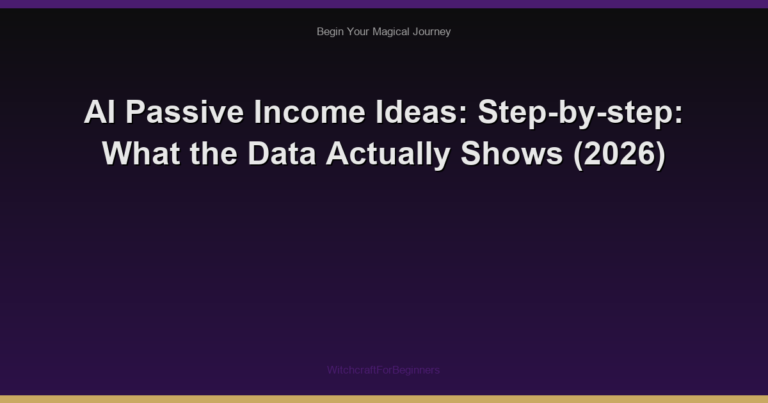 AI Passive Income Ideas: Step-by-step: What the Data Actually Shows (2026)