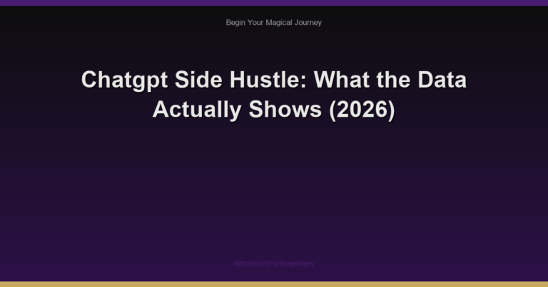 Chatgpt Side Hustle: What the Data Actually Shows (2026)