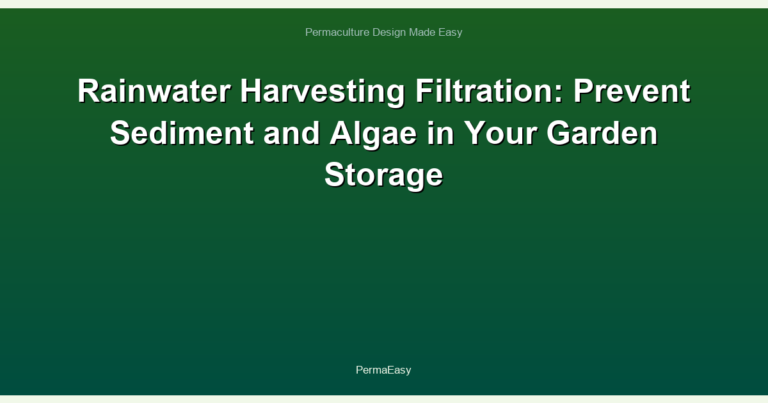 Rainwater Harvesting Filtration: Prevent Sediment and Algae in Your Garden Storage