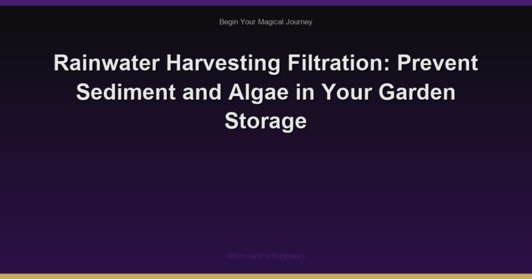 Rainwater Harvesting Filtration: Prevent Sediment and Algae in Your Garden Storage
